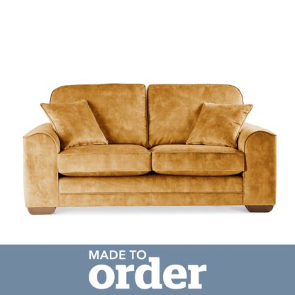 f33cb1e8fb51257312609e97148edc087b1588f3e7bc71c87e7ad55c87eab634.jpg An Image of Morello 2 Seater Sofa Slub Velvet Slub Velvet Forest Green