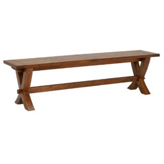 An Image of New Frontier Mango Wood X Leg Bench
