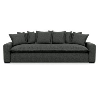An Image of Heal's Brompton 5 Seater Sofa Brecon Charcoal Black Feet