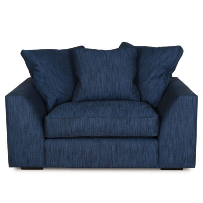 An Image of Heal's Cumulus Loveseat Cotton Grain Black Feet