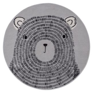 An Image of Argos Home Teddy Circle Rug - 100x100cm