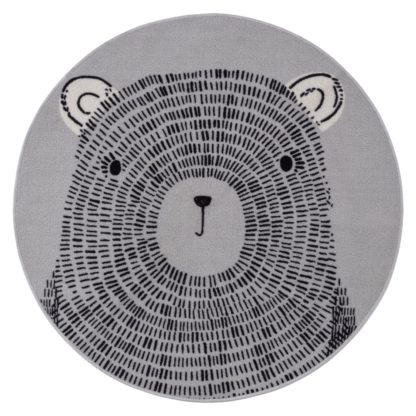 An Image of Argos Home Teddy Circle Rug - 100x100cm