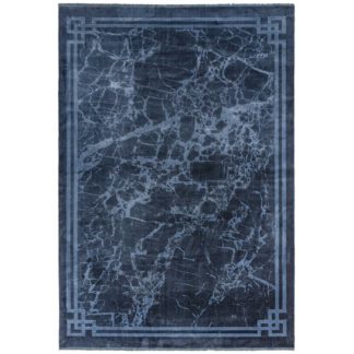 An Image of Zadana Rug, Blue with border