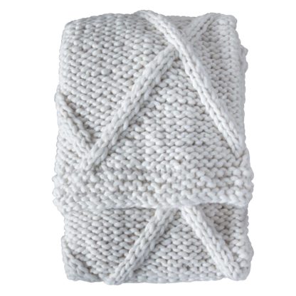An Image of Diamond Knit Throw