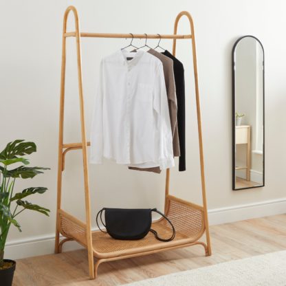 An Image of Cane Clothes Rail Bamboo