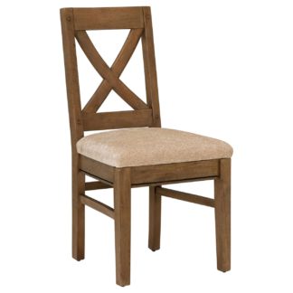 An Image of Antix X Back Side Chair, Smokehouse Distress