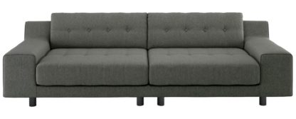 An Image of Habitat Hendricks 4 Seater Fabric Sofa - Charcoal