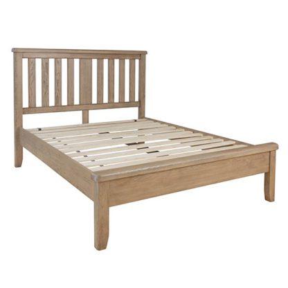 fdc1272ee8ea0ef191177c4100b766daa511e8cf80809fec803b443ff12cf60a.jpg An Image of Hants Wooden Low End King Size Bed In Smoked Oak