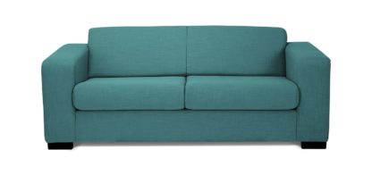 An Image of Argos Home Ava 2 Seater Fabric Sofa Bed - Light Grey