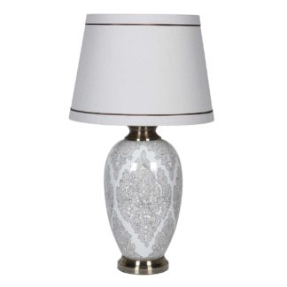 An Image of Grey Pattern Table Lamp