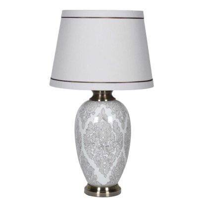 An Image of Grey Pattern Table Lamp