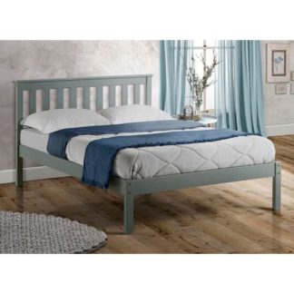 An Image of Denver Wooden Low End Double Bed In Grey