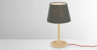An Image of Moore Table Light, Natural Ash & Grey