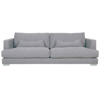 An Image of Flavin 3 Seater Sofa, Light Grey