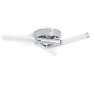 An Image of Habitat Bubble 3 Light Flush to Ceiling Light - Chrome