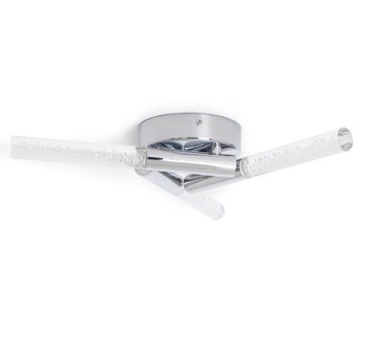 An Image of Habitat Bubble 3 Light Flush to Ceiling Light - Chrome