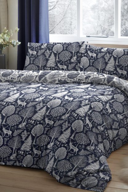 An Image of Brushed Winter Forest King Duvet Set