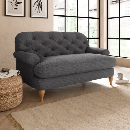 An Image of Canterbury Textured Weave Snuggle Chair Textured Weave Graphite