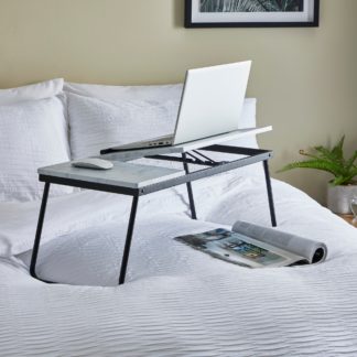 An Image of Dawson Marble Effect Laptop Stand Marble