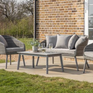 An Image of Roma 4 Seater Lounge Set Grey