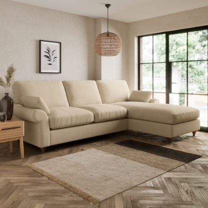 An Image of Salisbury Textured Weave Right Hand Corner Sofa Textured Weave Graphite