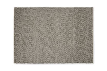 An Image of Berala Textured Wool Rug, Large 160 x 230cm, Dark Taupe