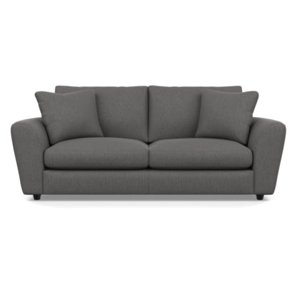 An Image of Heal's Snooze 4 Seater Sofa Brushed Cotton Cadet Black Feet