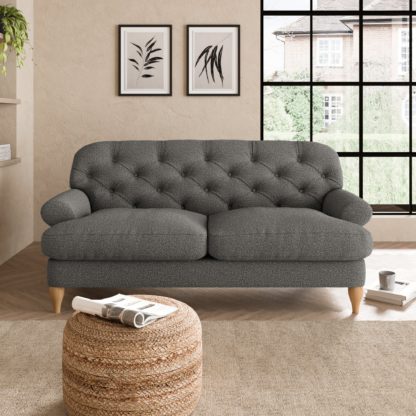 An Image of Canterbury Cosy Marl 2 Seater Sofa Cosy Marl Granite