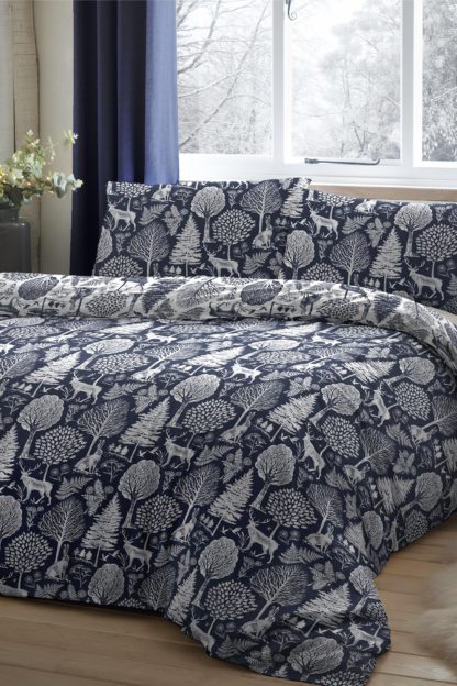 An Image of Brushed Winter Forest King Duvet Set