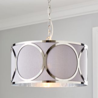 An Image of Delphi 1 Light Pendant Fitting Silver