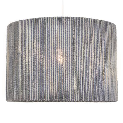 An Image of Fleur 2 Tier Floral Lamp Shade - Blue