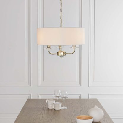 An Image of Vogue Katarina 3 Light Ceiling Fitting Nickel