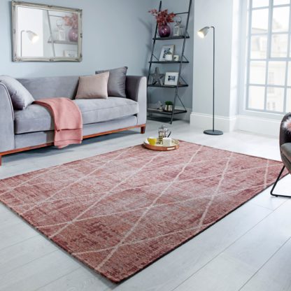 An Image of 5A Fifth Avenue Sheer Diamond Geometric Rug 5a Sheer Diamond Berry