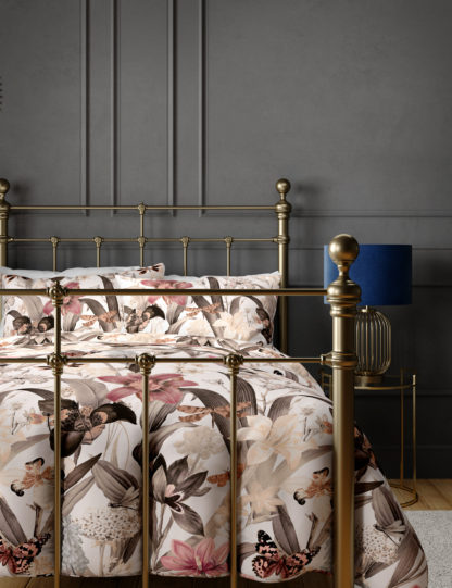 An Image of M&S Pure Cotton Floral Bedding Set