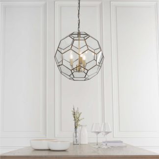 An Image of Vogue Hillier 3 Light Pendant Brass