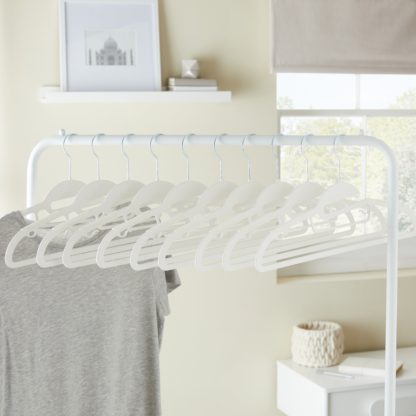 An Image of Set of 30 Plastic Coat Hangers Grey