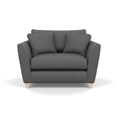 1b41de2f188ef1dbba870961e690e34126d860187f37df047349761f7a2a66eb.jpg An Image of Heal's Torino Loveseat Leather Nero Natural Ash Feet