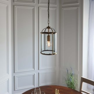 An Image of Vogue Lambeth 1 Light Pendant Ceiling Fitting Brass