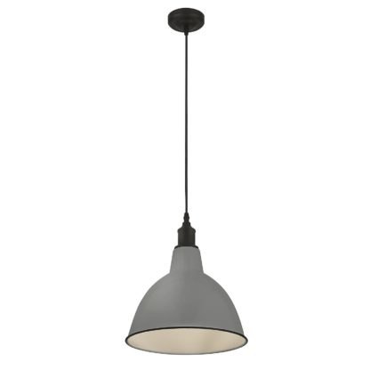 An Image of Farmhouse Dome Pendant Light - White - 31cm