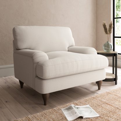 An Image of Darwin Slub Cotton Armchair Slub Cotton Black