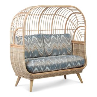 An Image of Cocoon Rattan Sofa in Alpine