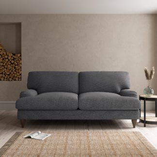 An Image of Darwin Textured Weave 3 Seater Sofa Textured Weave Graphite