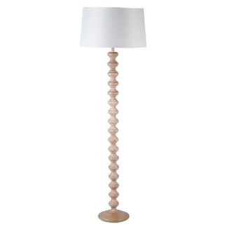 An Image of Sculpted Wood Floor Lamp