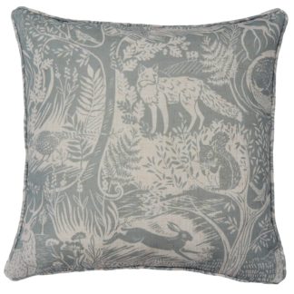 An Image of Woodland Cushion - Blue - 43x43cm