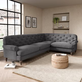 An Image of Canterbury Textured Weave Right Hand Corner Sofa Textured Weave Graphite
