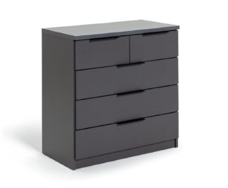 An Image of Argos Home Hallingford 3+2 Drawer Chest - Anthracite