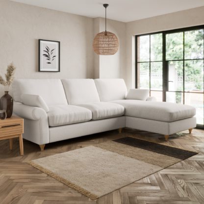 An Image of Salisbury Textured Weave Right Hand Corner Sofa Textured Weave Graphite
