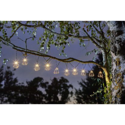 An Image of Solar Diamond String Lights - Set of 10