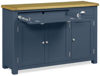 An Image of Habitat Kent 3 Door 2 Drawer Sideboard - Dark Grey