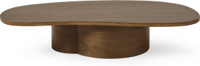 An Image of Sharma Organic Coffee Table, Walnut Finish